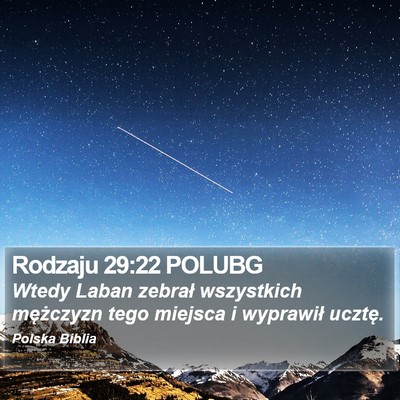 Rodzaju 29:22 POLUBG Bible Verse Image