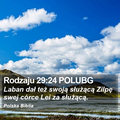 Rodzaju 29:24 POLUBG Bible Verse Image