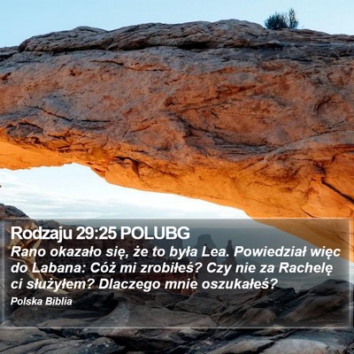 Rodzaju 29:25 POLUBG Bible Verse Image