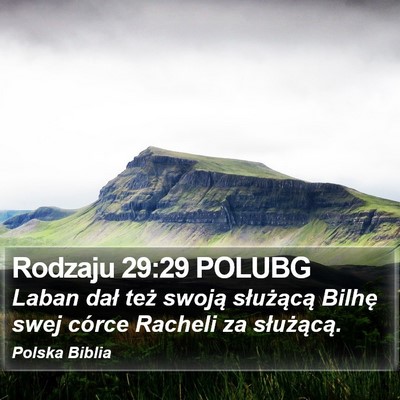 Rodzaju 29:29 POLUBG Bible Verse Image