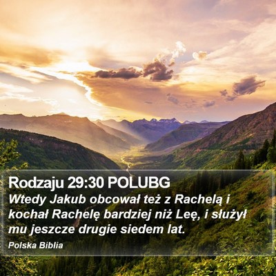 Rodzaju 29:30 POLUBG Bible Verse Image