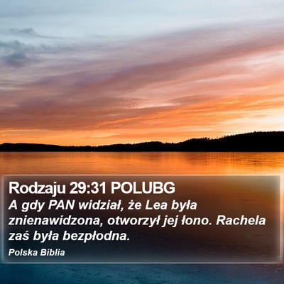 Rodzaju 29:31 POLUBG Bible Verse Image