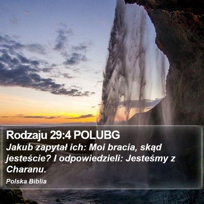 Rodzaju 29:4 POLUBG Bible Verse Image