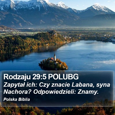 Rodzaju 29:5 POLUBG Bible Verse Image