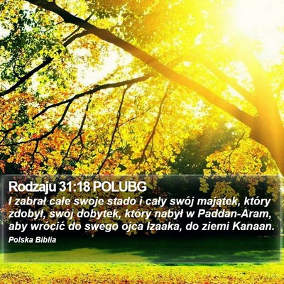 Rodzaju 31:18 POLUBG Bible Verse Image