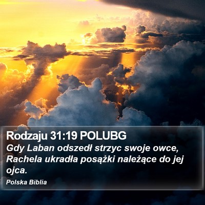Rodzaju 31:19 POLUBG Bible Verse Image
