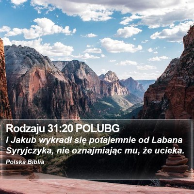 Rodzaju 31:20 POLUBG Bible Verse Image