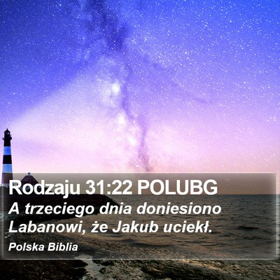 Rodzaju 31:22 POLUBG Bible Verse Image