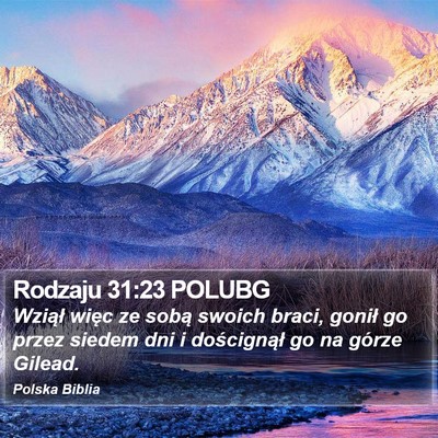 Rodzaju 31:23 POLUBG Bible Verse Image