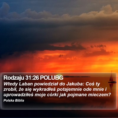 Rodzaju 31:26 POLUBG Bible Verse Image