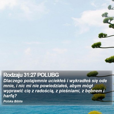 Rodzaju 31:27 POLUBG Bible Verse Image