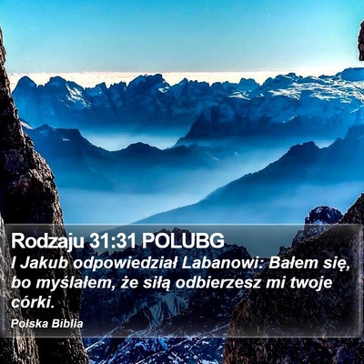 Rodzaju 31:31 POLUBG Bible Verse Image