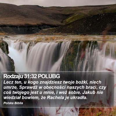 Rodzaju 31:32 POLUBG Bible Verse Image