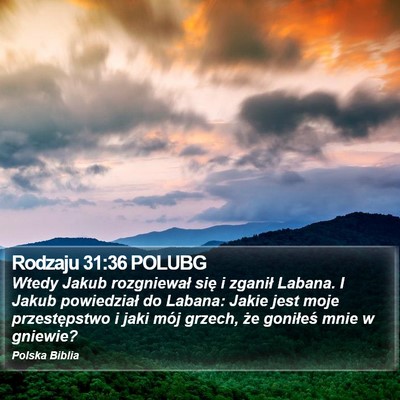 Rodzaju 31:36 POLUBG Bible Verse Image