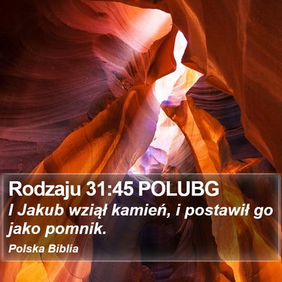 Rodzaju 31:45 POLUBG Bible Verse Image