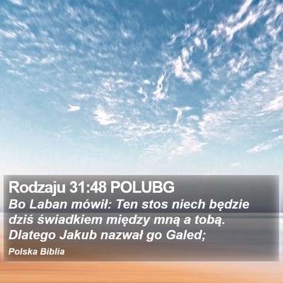 Rodzaju 31:48 POLUBG Bible Verse Image