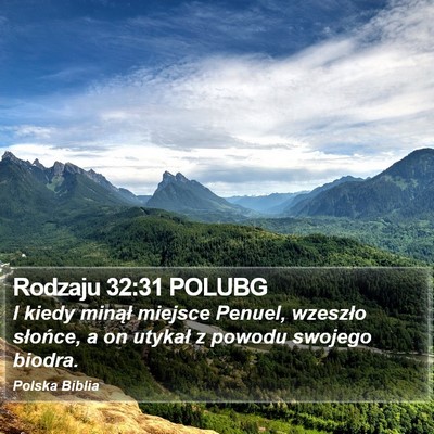 Rodzaju 32:31 POLUBG Bible Verse Image