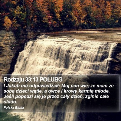 Rodzaju 33:13 POLUBG Bible Verse Image