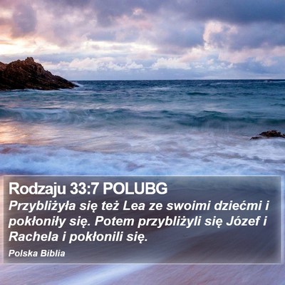 Rodzaju 33:7 POLUBG Bible Verse Image