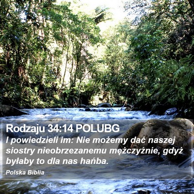 Rodzaju 34:14 POLUBG Bible Verse Image