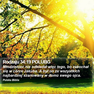 Rodzaju 34:19 POLUBG Bible Verse Image