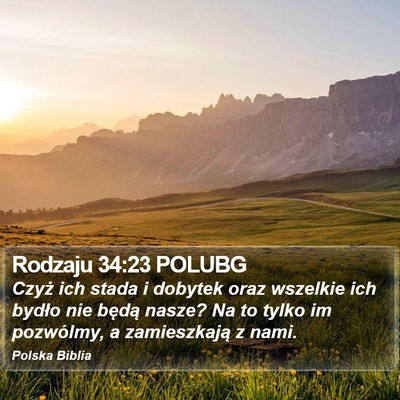 Rodzaju 34:23 POLUBG Bible Verse Image