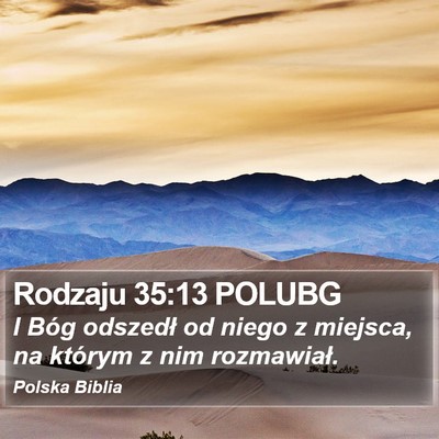 Rodzaju 35:13 POLUBG Bible Verse Image