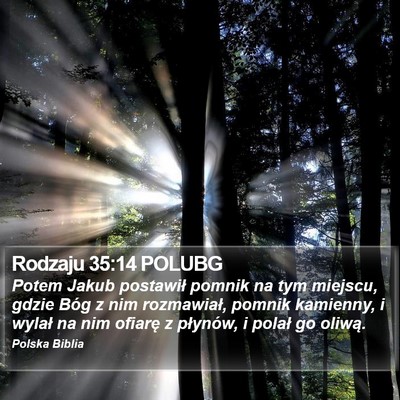 Rodzaju 35:14 POLUBG Bible Verse Image