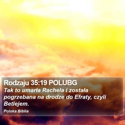 Rodzaju 35:19 POLUBG Bible Verse Image
