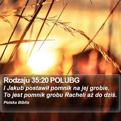 Rodzaju 35:20 POLUBG Bible Verse Image