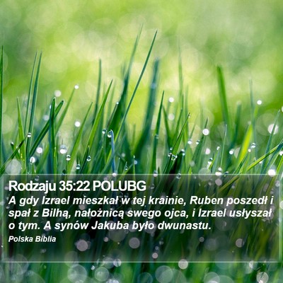 Rodzaju 35:22 POLUBG Bible Verse Image
