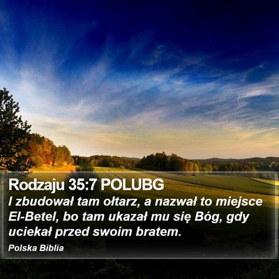 Rodzaju 35:7 POLUBG Bible Verse Image
