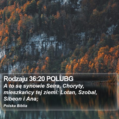 Rodzaju 36:20 POLUBG Bible Verse Image