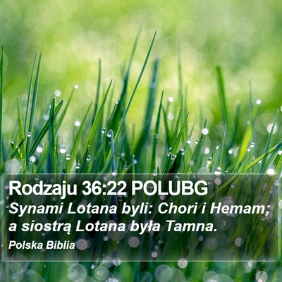 Rodzaju 36:22 POLUBG Bible Verse Image