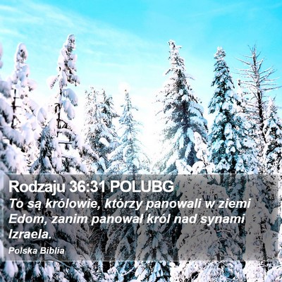 Rodzaju 36:31 POLUBG Bible Verse Image
