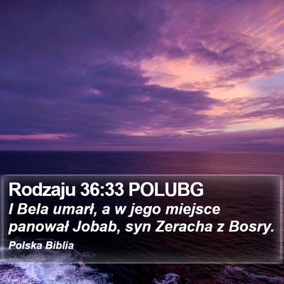 Rodzaju 36:33 POLUBG Bible Verse Image