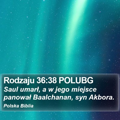 Rodzaju 36:38 POLUBG Bible Verse Image