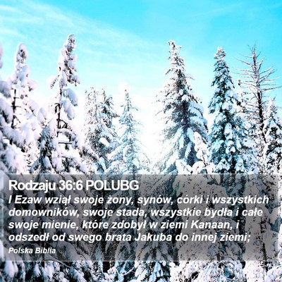 Rodzaju 36:6 POLUBG Bible Verse Image