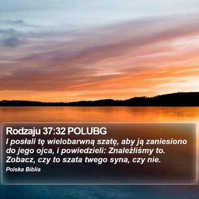 Rodzaju 37:32 POLUBG Bible Verse Image