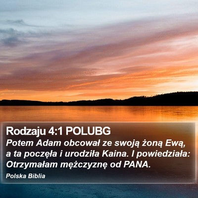 Rodzaju 4:1 POLUBG Bible Verse Image