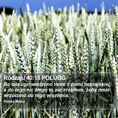 Rodzaju 40:15 POLUBG Bible Verse Image