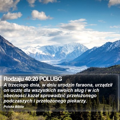 Rodzaju 40:20 POLUBG Bible Verse Image