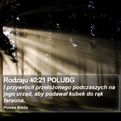 Rodzaju 40:21 POLUBG Bible Verse Image