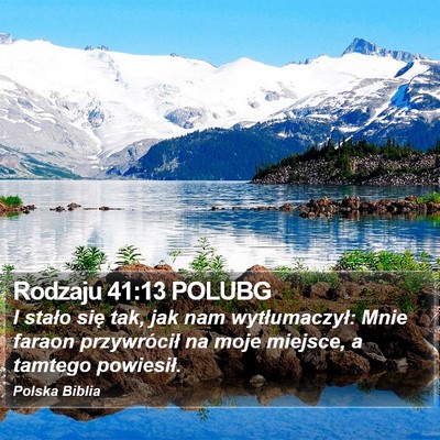 Rodzaju 41:13 POLUBG Bible Verse Image
