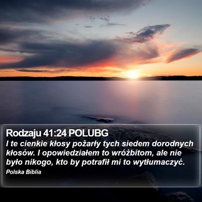 Rodzaju 41:24 POLUBG Bible Verse Image