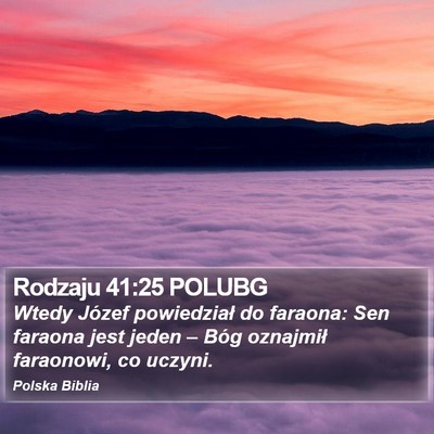 Rodzaju 41:25 POLUBG Bible Verse Image