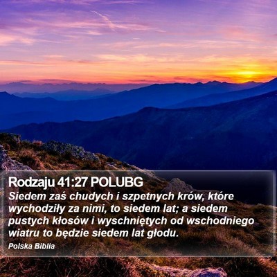 Rodzaju 41:27 POLUBG Bible Verse Image