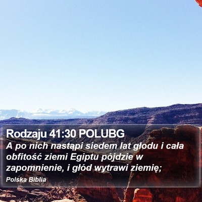Rodzaju 41:30 POLUBG Bible Verse Image