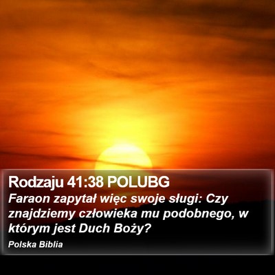 Rodzaju 41:38 POLUBG Bible Verse Image