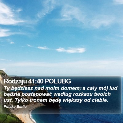 Rodzaju 41:40 POLUBG Bible Verse Image